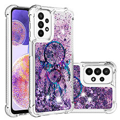 Custodia Silicone Cover Morbida Bling-Bling S04 per Samsung Galaxy A23 4G Viola