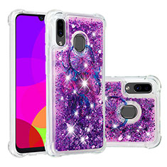 Custodia Silicone Cover Morbida Bling-Bling S04 per Samsung Galaxy A30 Viola