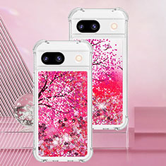 Custodia Silicone Cover Morbida Bling-Bling YB1 per Google Pixel 8a 5G Rosa Caldo