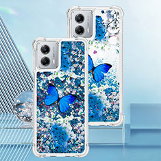 Custodia Silicone Cover Morbida Bling-Bling YB1 per Motorola Moto G 5G (2023) Blu