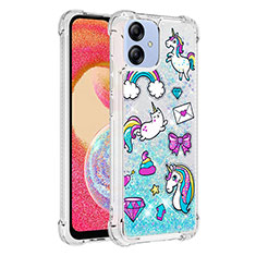 Custodia Silicone Cover Morbida Bling-Bling YB1 per Samsung Galaxy A04E Cielo Blu