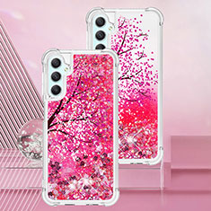 Custodia Silicone Cover Morbida Bling-Bling YB1 per Samsung Galaxy A24 4G Rosa Caldo