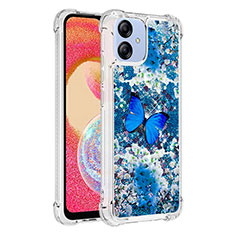 Custodia Silicone Cover Morbida Bling-Bling YB1 per Samsung Galaxy F04 Blu