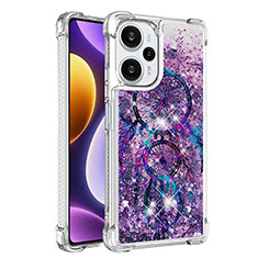 Custodia Silicone Cover Morbida Bling-Bling YB1 per Xiaomi Poco F5 5G Viola