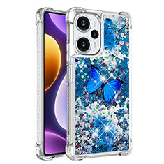 Custodia Silicone Cover Morbida Bling-Bling YB1 per Xiaomi Redmi Note 12 Turbo 5G Blu