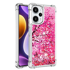 Custodia Silicone Cover Morbida Bling-Bling YB1 per Xiaomi Redmi Note 12 Turbo 5G Rosa Caldo