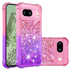 Custodia Silicone Cover Morbida Bling-Bling YB2 per Google Pixel 8a 5G Rosa Caldo