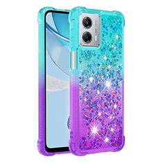 Custodia Silicone Cover Morbida Bling-Bling YB2 per Motorola Moto G 5G (2023) Cielo Blu