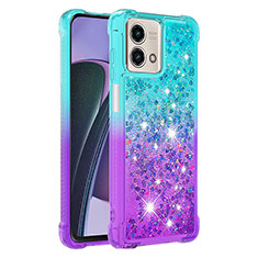 Custodia Silicone Cover Morbida Bling-Bling YB2 per Motorola Moto G Stylus (2023) 5G Cielo Blu