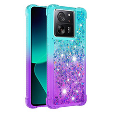 Custodia Silicone Cover Morbida Bling-Bling YB2 per Xiaomi Mi 13T 5G Cielo Blu