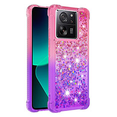 Custodia Silicone Cover Morbida Bling-Bling YB2 per Xiaomi Redmi K60 Ultra 5G Rosa Caldo