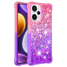 Custodia Silicone Cover Morbida Bling-Bling YB2 per Xiaomi Redmi Note 12 Turbo 5G Rosa Caldo