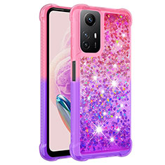 Custodia Silicone Cover Morbida Bling-Bling YB2 per Xiaomi Redmi Note 12S Rosa Caldo