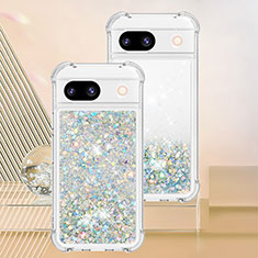 Custodia Silicone Cover Morbida Bling-Bling YB3 per Google Pixel 8a 5G Azzurro