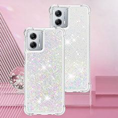 Custodia Silicone Cover Morbida Bling-Bling YB3 per Motorola Moto G 5G (2023) Argento