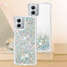 Custodia Silicone Cover Morbida Bling-Bling YB3 per Motorola Moto G 5G (2023) Azzurro