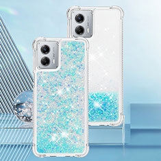 Custodia Silicone Cover Morbida Bling-Bling YB3 per Motorola Moto G 5G (2023) Cielo Blu