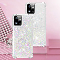 Custodia Silicone Cover Morbida Bling-Bling YB3 per Motorola Moto G Power 5G (2023) Argento