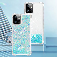 Custodia Silicone Cover Morbida Bling-Bling YB3 per Motorola Moto G Power 5G (2023) Azzurro