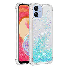 Custodia Silicone Cover Morbida Bling-Bling YB3 per Samsung Galaxy A04 4G Cielo Blu