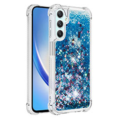 Custodia Silicone Cover Morbida Bling-Bling YB3 per Samsung Galaxy A24 4G Blu