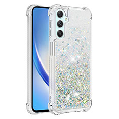 Custodia Silicone Cover Morbida Bling-Bling YB3 per Samsung Galaxy A25 5G Azzurro