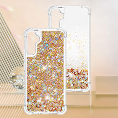 Custodia Silicone Cover Morbida Bling-Bling YB3 per Samsung Galaxy A34 5G Oro