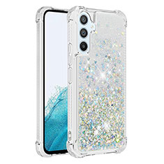 Custodia Silicone Cover Morbida Bling-Bling YB3 per Samsung Galaxy A54 5G Azzurro