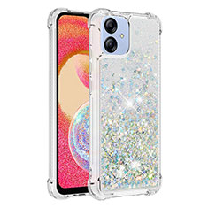 Custodia Silicone Cover Morbida Bling-Bling YB3 per Samsung Galaxy F04 Azzurro