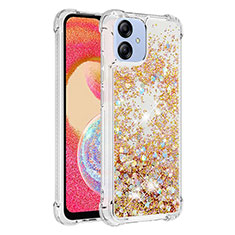 Custodia Silicone Cover Morbida Bling-Bling YB3 per Samsung Galaxy F04 Oro