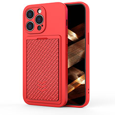 Custodia Silicone Cover Morbida KC2 per Apple iPhone 13 Pro Rosso