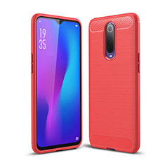 Custodia Silicone Cover Morbida Line C01 per Oppo RX17 Pro Rosso