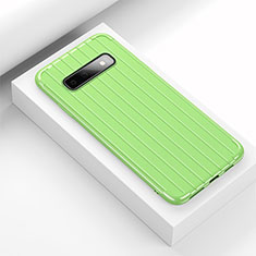 Custodia Silicone Cover Morbida Line C01 per Samsung Galaxy S10 Verde