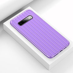 Custodia Silicone Cover Morbida Line C01 per Samsung Galaxy S10 Viola