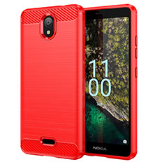 Custodia Silicone Cover Morbida Line MF1 per Nokia C100 Rosso