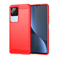 Custodia Silicone Cover Morbida Line MF1 per Xiaomi Redmi K60E 5G Rosso