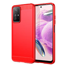 Custodia Silicone Cover Morbida Line MF1 per Xiaomi Redmi Note 12S Rosso