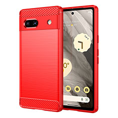 Custodia Silicone Cover Morbida Line per Google Pixel 7a 5G Rosso