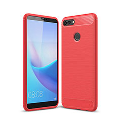 Custodia Silicone Cover Morbida Line per Huawei Y9 (2018) Rosso