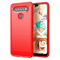 Custodia Silicone Cover Morbida Line per LG K41S Rosso