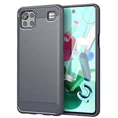 Custodia Silicone Cover Morbida Line per LG K92 5G Grigio