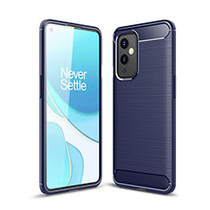 Custodia Silicone Cover Morbida Line per OnePlus 9 5G Blu