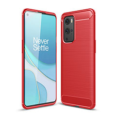 Custodia Silicone Cover Morbida Line per OnePlus 9 Pro 5G Rosso