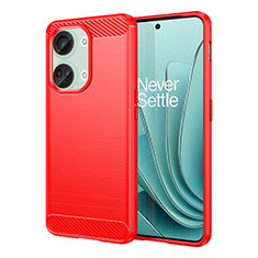 Custodia Silicone Cover Morbida Line per OnePlus Ace 2V 5G Rosso