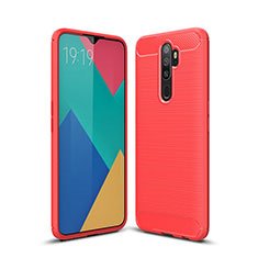 Custodia Silicone Cover Morbida Line per Oppo A11 Rosso