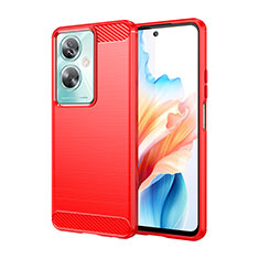 Custodia Silicone Cover Morbida Line per Oppo A79 5G Rosso