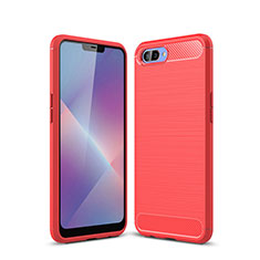 Custodia Silicone Cover Morbida Line per Oppo AX5 Rosso