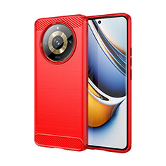 Custodia Silicone Cover Morbida Line per Realme 11 Pro+ Plus 5G Rosso