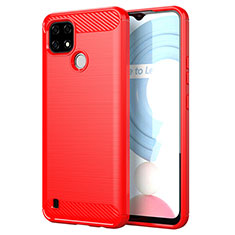 Custodia Silicone Cover Morbida Line per Realme C21Y Rosso