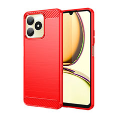 Custodia Silicone Cover Morbida Line per Realme C53 India Rosso